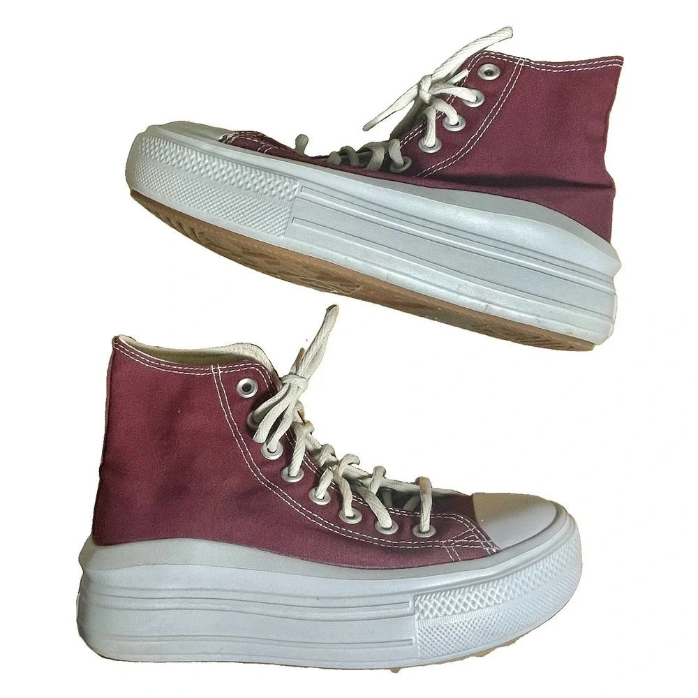 Converse Chuck Taylor All Star Platform High Top womens 6 Canvas Beetroot Red